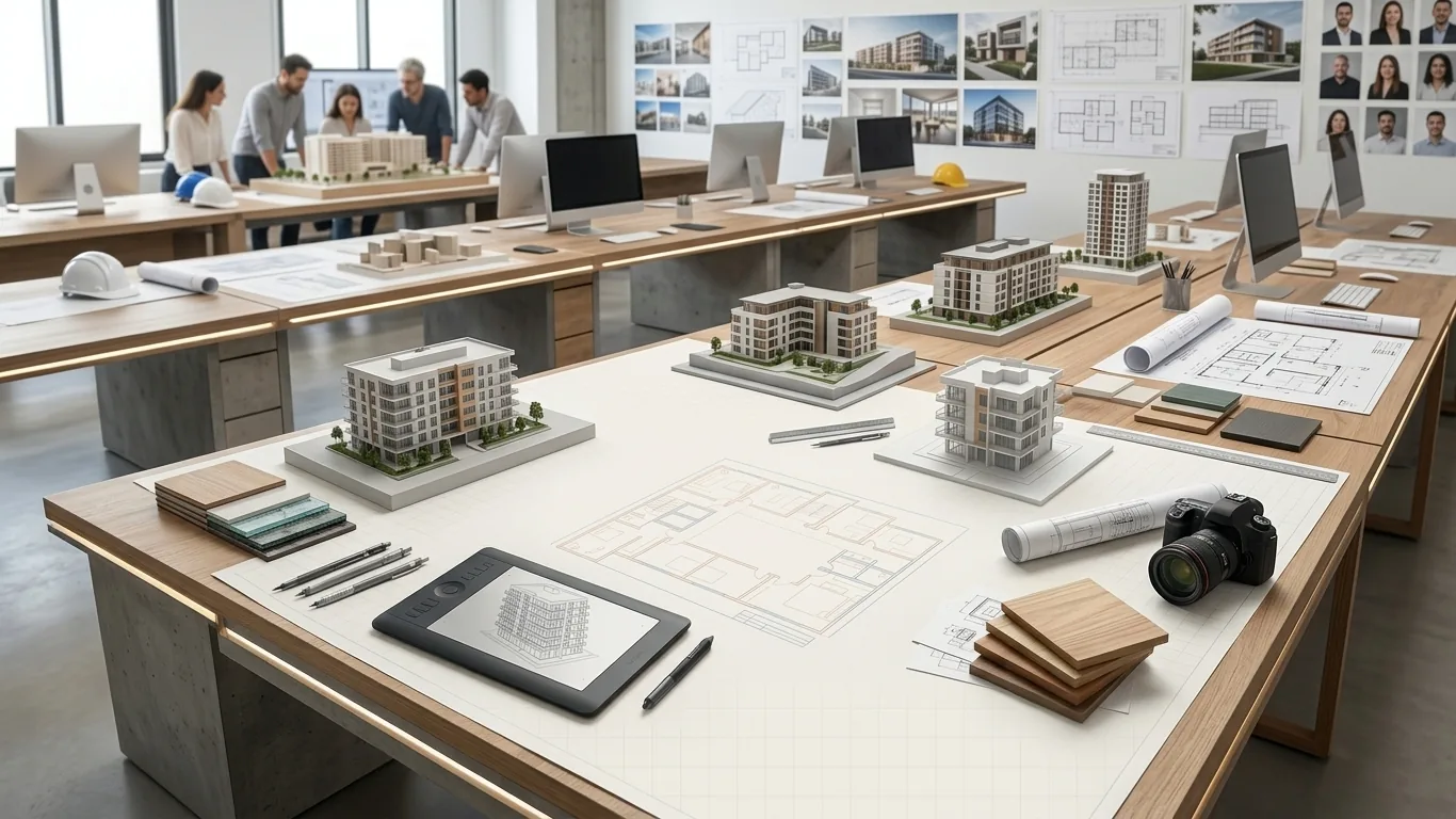 Equipo de Arquitectiva trabajando en obra